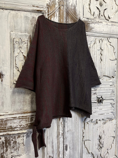 asimetrik yandan bağlamalı triko 