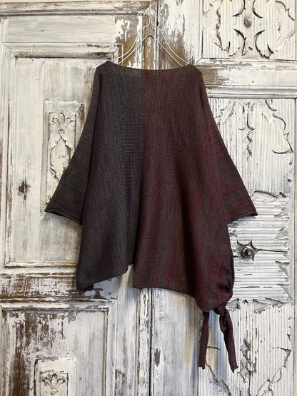 asimetrik yandan bağlamalı triko 