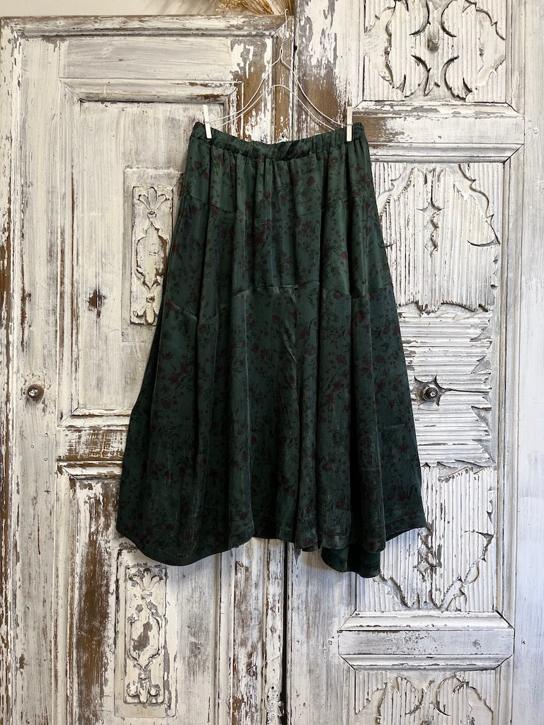 yeşil ipek şalvar pantolon